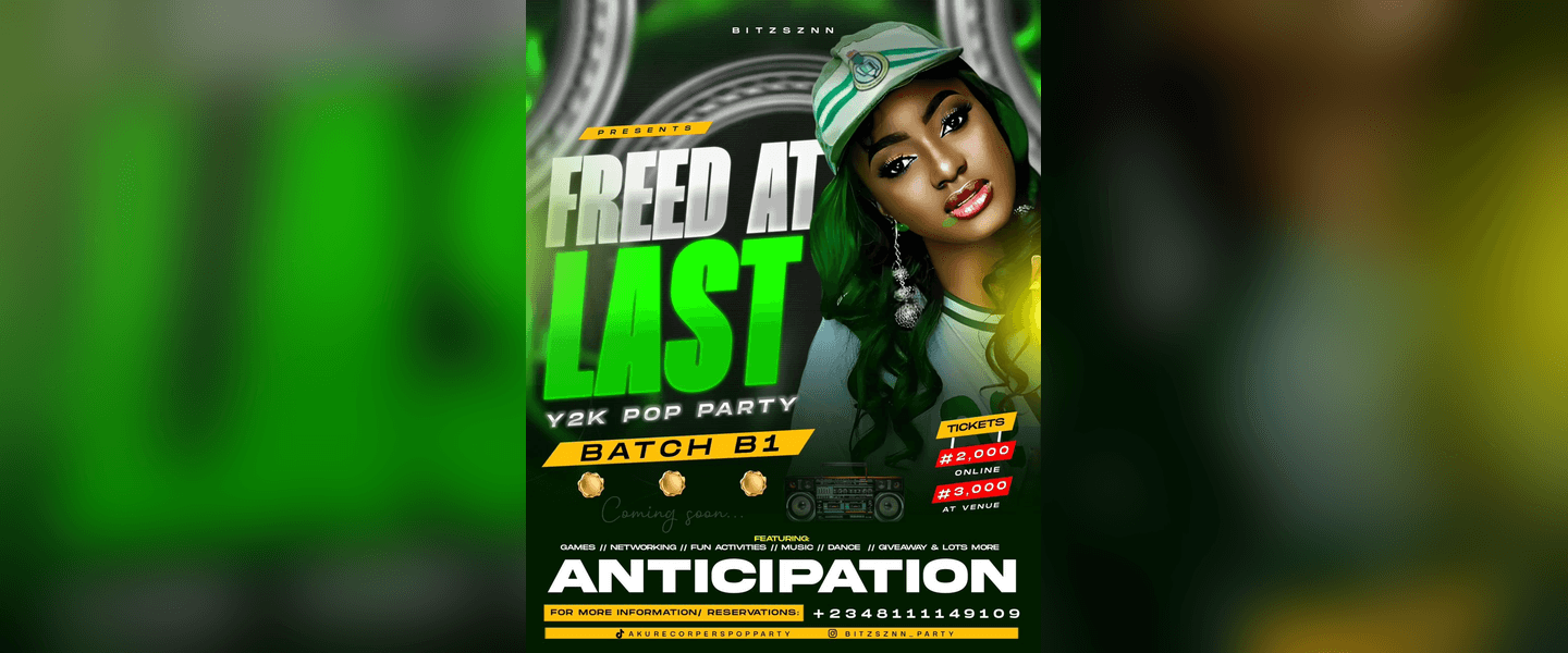 Freed At Last: Batch B1 POP Party anticipation flyer